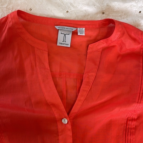 🌸Tristan 100% cotton button up tunic blouse - Picture 2 of 10